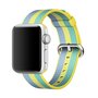 Nylon bandje - Geel / Groen / Blauw - Geschikt voor Apple Watch 38mm / 40mm / 41mm / 42mm