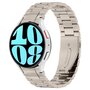 Stalen band met aansluitknop  - Titanium kleur - Samsung Galaxy Watch 6 - 40mm &amp; 44mm