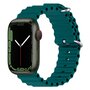 Ocean bandje - Donkergroen - Geschikt voor Apple Watch 38mm / 40mm / 41mm / 42mm