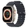 Ocean bandje - Donkerblauw - Geschikt voor Apple Watch 44mm / 45mm&nbsp;/ 46mm / 49mm