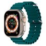 Ocean bandje - Donkergroen - Geschikt voor Apple Watch 44mm / 45mm&nbsp;/ 46mm / 49mm