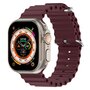 Ocean bandje - Wijnrood - Geschikt voor Apple Watch 44mm / 45mm&nbsp;/ 46mm / 49mm