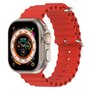 Ocean bandje - Rood - Geschikt voor Apple Watch 44mm / 45mm&nbsp;/ 46mm / 49mm