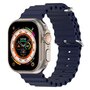 Ocean bandje - Navy - Geschikt voor Apple Watch 44mm / 45mm&nbsp;/ 46mm / 49mm