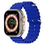 Ocean bandje - Blauw - Geschikt voor Apple Watch 44mm / 45mm&nbsp;/ 46mm / 49mm