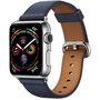 Classic lederen bandje - Midnight blue - Geschikt voor Apple Watch 38mm / 40mm / 41mm / 42mm