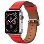 Classic lederen bandje - Rood - Geschikt voor Apple Watch 38mm / 40mm / 41mm / 42mm