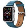 Classic lederen bandje - Blauw - Geschikt voor Apple Watch 38mm / 40mm / 41mm / 42mm