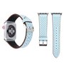 Dot Pattern Leren bandje - Licht blauw - Geschikt voor Apple Watch 38mm / 40mm / 41mm / 42mm