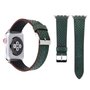 Dot Pattern Leren bandje - Donker groen - Geschikt voor Apple Watch 38mm / 40mm / 41mm / 42mm