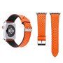 Dot Pattern Leren bandje - Oranje - Geschikt voor Apple Watch 38mm / 40mm / 41mm / 42mm