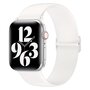 Elastische Solo Loop bandje - Wit - Geschikt voor Apple Watch 38mm / 40mm / 41mm / 42mm