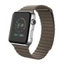 PU Leather Loop bandje - Bruin - Geschikt voor Apple Watch 38mm / 40mm / 41mm / 42mm