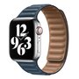 Leather Link serie bandje - Blauw - Geschikt voor Apple Watch 38mm / 40mm / 41mm / 42mm