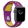 Sportbandje combi-kleuren - Paars + geel - Geschikt voor Apple Watch 38mm / 40mm / 41mm / 42mm