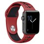 Sportbandje combi-kleuren - Rood + zwart - Geschikt voor Apple Watch 38mm / 40mm / 41mm / 42mm