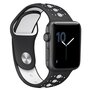 Sportbandje combi-kleuren - Zwart + wit - Geschikt voor Apple Watch 38mm / 40mm / 41mm / 42mm