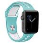 Sportbandje combi-kleuren - Blauw + wit - Geschikt voor Apple Watch 44mm / 45mm&nbsp;/ 46mm / 49mm