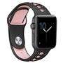 Sportbandje combi-kleuren - Zwart + roze - Geschikt voor Apple Watch 42mm / 44mm / 45mm / 46mm / 49mm