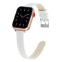 Leren Slim Fit bandje - Wit - Geschikt voor Apple Watch 44mm / 45mm&nbsp;/ 46mm / 49mm