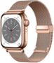 Milanese bandje met vouwbare magneetsluiting - Champagne goud - Geschikt voor Apple Watch 38mm / 40mm / 41mm / 42mm