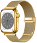 Milanese bandje met vouwbare magneetsluiting - Goud - Geschikt voor Apple Watch 38mm / 40mm / 41mm / 42mm