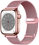 Milanese bandje met vouwbare magneetsluiting - Ros&eacute; goud - Geschikt voor Apple Watch 38mm / 40mm / 41mm / 42mm