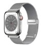 Milanese bandje met vouwbare magneetsluiting - Zilver - Geschikt voor Apple Watch 38mm / 40mm / 41mm / 42mm