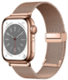 Milanese bandje met vouwbare magneetsluiting - Champagne goud - Geschikt voor Apple Watch 44mm / 45mm&nbsp;/ 46mm / 49mm