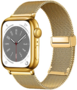 Milanese bandje met vouwbare magneetsluiting - Goud - Geschikt voor Apple Watch 44mm / 45mm&nbsp;/ 46mm / 49mm