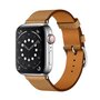 Lederen bandje - Licht Bruin - Geschikt voor Apple Watch 38mm / 40mm / 41mm / 42mm