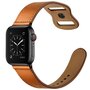 Leren bandje dubbele lus - Bruin - Geschikt voor Apple Watch 38mm / 40mm / 41mm / 42mm