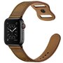 Leren bandje dubbele lus - Gemeleerd bruin - Geschikt voor Apple Watch 38mm / 40mm / 41mm / 42mm