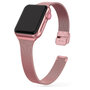 Milanese slim fit bandje - Ros&eacute; goud - Geschikt voor Apple Watch 44mm / 45mm&nbsp;/ 46mm / 49mm