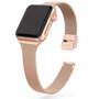 Milanese slim fit bandje - Champagne goud - Geschikt voor Apple Watch 44mm / 45mm&nbsp;/ 46mm / 49mm