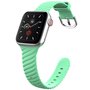 Siliconen &#039;Twist&#039; bandje - Zee groen - Geschikt voor Apple Watch 38mm / 40mm / 41mm / 42mm