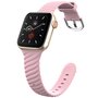 Siliconen &#039;Twist&#039; bandje - Roze - Geschikt voor Apple Watch 38mm / 40mm / 41mm / 42mm