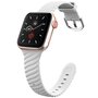 Siliconen &#039;Twist&#039; bandje - Wit - Geschikt voor Apple Watch 44mm / 45mm&nbsp;/ 46mm / 49mm