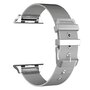 Milanese met gesp bandje - Zilver - Geschikt voor Apple Watch 38mm / 40mm / 41mm / 42mm