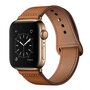 Leren bandje - Bruin - Geschikt voor Apple Watch 38mm / 40mm / 41mm / 42mm