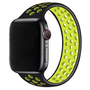 Solo Loop Sportbandje - Maat: S - Zwart + Geel - Geschikt voor Apple Watch 38mm / 40mm / 41mm / 42mm