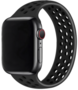 Solo Loop Sportbandje - Maat: S - Zwart - Geschikt voor Apple Watch 38mm / 40mm / 41mm / 42mm