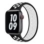 Solo Loop Sportbandje - Maat: M - Zwart + Wit - Geschikt voor Apple Watch 38mm / 40mm / 41mm / 42mm