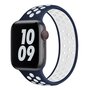 Solo Loop Sportbandje - Maat: S - Blauw + Wit - Geschikt voor Apple Watch 44mm / 45mm&nbsp;/ 46mm / 49mm