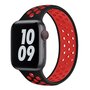 Solo Loop Sportbandje - Maat: S - Zwart + Rood - Geschikt voor Apple Watch 44mm / 45mm&nbsp;/ 46mm / 49mm