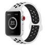 Sportbandje - Maat: S/M - Wit + Zwart - Geschikt voor Apple Watch 38mm / 40mm / 41mm / 42mm