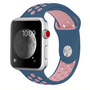 Sportbandje - Maat: S/M - Blauw + Roze - Geschikt voor Apple Watch 38mm / 40mm / 41mm / 42mm