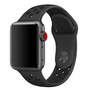 Sportbandje - Maat: M/L - Zwart - Geschikt voor Apple Watch 38mm / 40mm / 41mm / 42mm