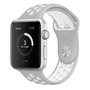 Sportbandje - Maat: M/L - Grijs + Wit - Geschikt voor Apple watch 38mm / 40mm / 41mm / 42mm