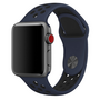 Sportbandje - Maat: S/M - Blauw + Zwart - Geschikt voor Apple Watch 44mm / 45mm&nbsp;/ 46mm / 49mm